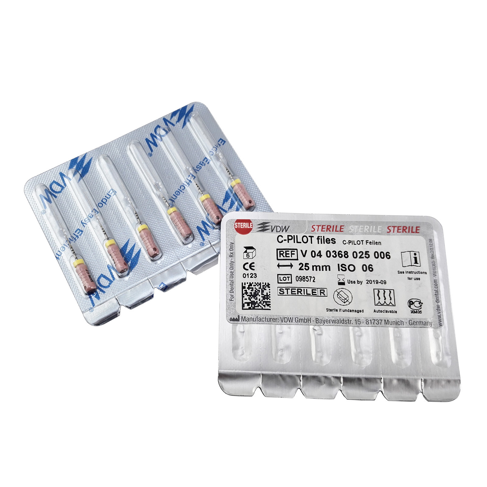 Dental VDW STERILE C-PILOT Files Feilen ISO Root Cannal