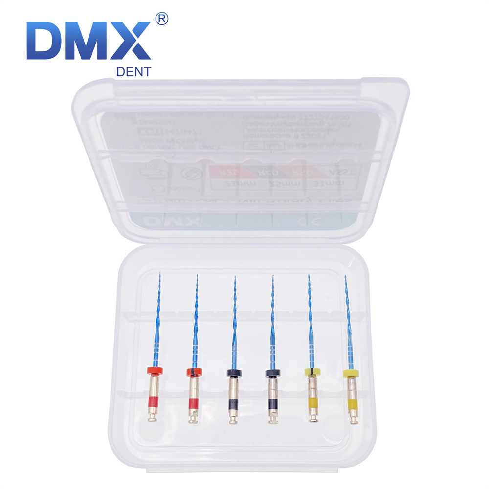 6Pcs DMXDENT Dental Endo Files Root Canal Endodontic NITI Rotary File 21/25MM
