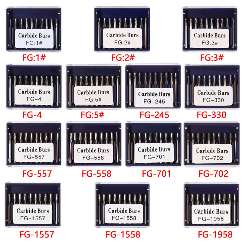 Dental FG Fresas de carburo de tungsteno Fit Alta Velocidad pieza de mano