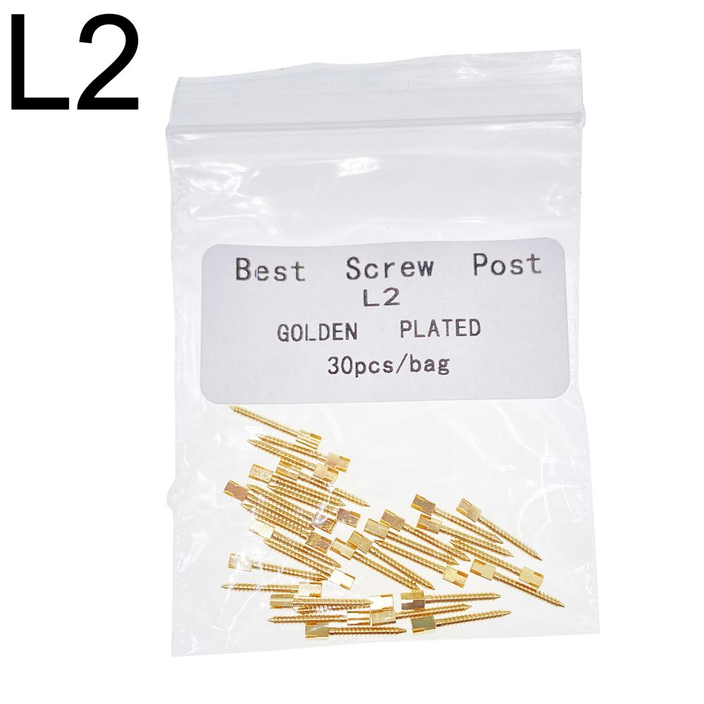 30 Pcs Dental Screw Post 24K Gold Plated Conical Refills S/M/L/XL For Root Canal