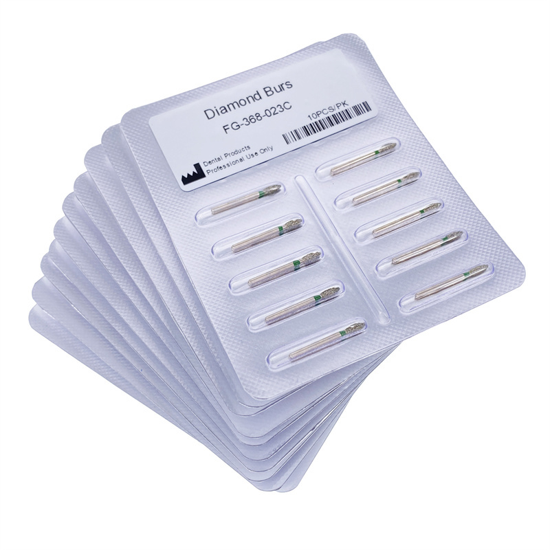 Dental Diamond Burs FG Pointed Football 368/023C Coarse Grit For High Speed Handpiece