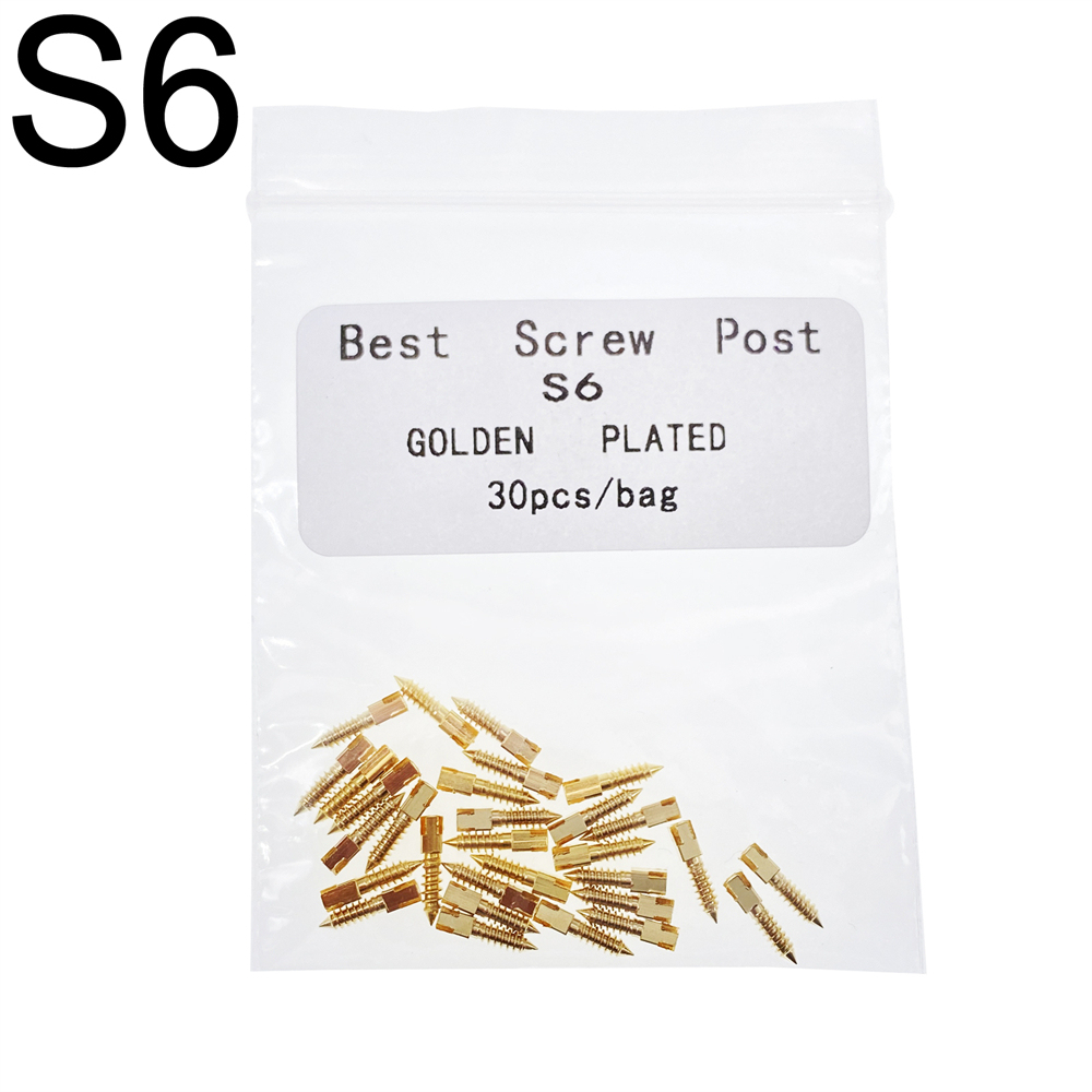 30 Pcs Dental Screw Post 24K Gold Plated Conical Refills S/M/L/XL For Root Canal