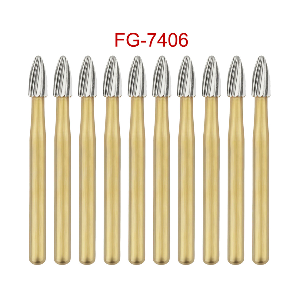 10Pcs DMXDENT Dental Trimming&Finishing  Tungsten Carbide Burs FG7404/7408/7803/7901/Endo-Z/Zekrya