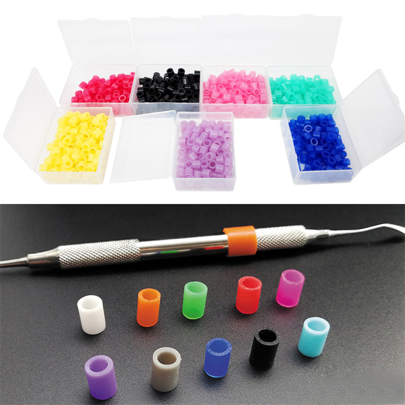 100/Box Dental Silicone Color Code Rings Bands Hygienist Instruments 8 Colors