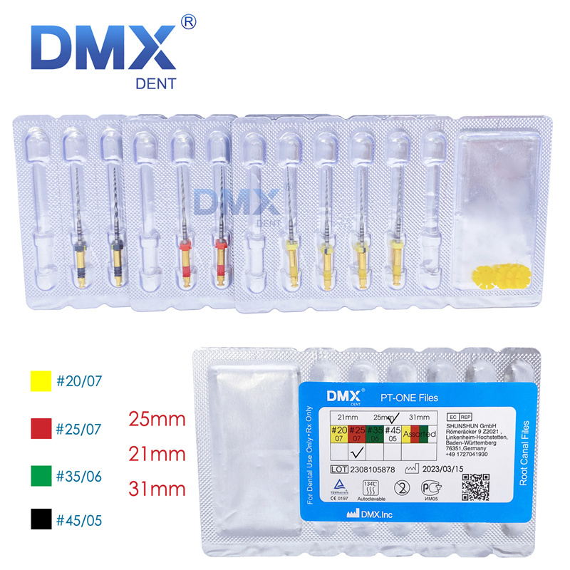 DMXDENT PT-ONE Dental Endodontic Endo Rotary Reciprocating Niti Files Root Canal For Engine 21MM/25MM/31MM