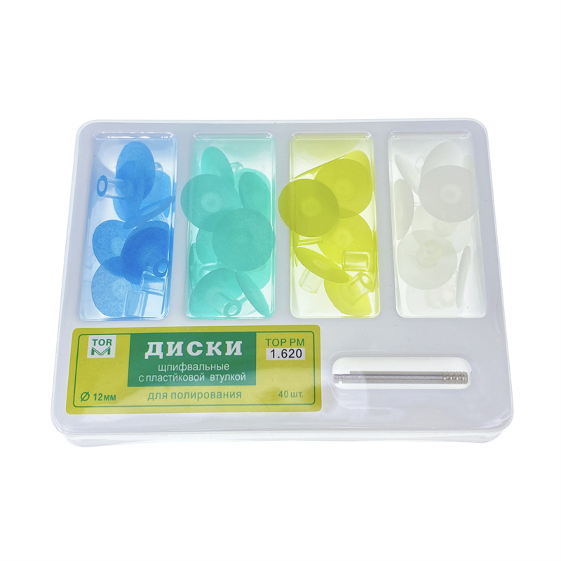 TOR VM Dental Stem Polishing and Finishing Discs Kit ?12mm 40 pcs+1pc Mandrel