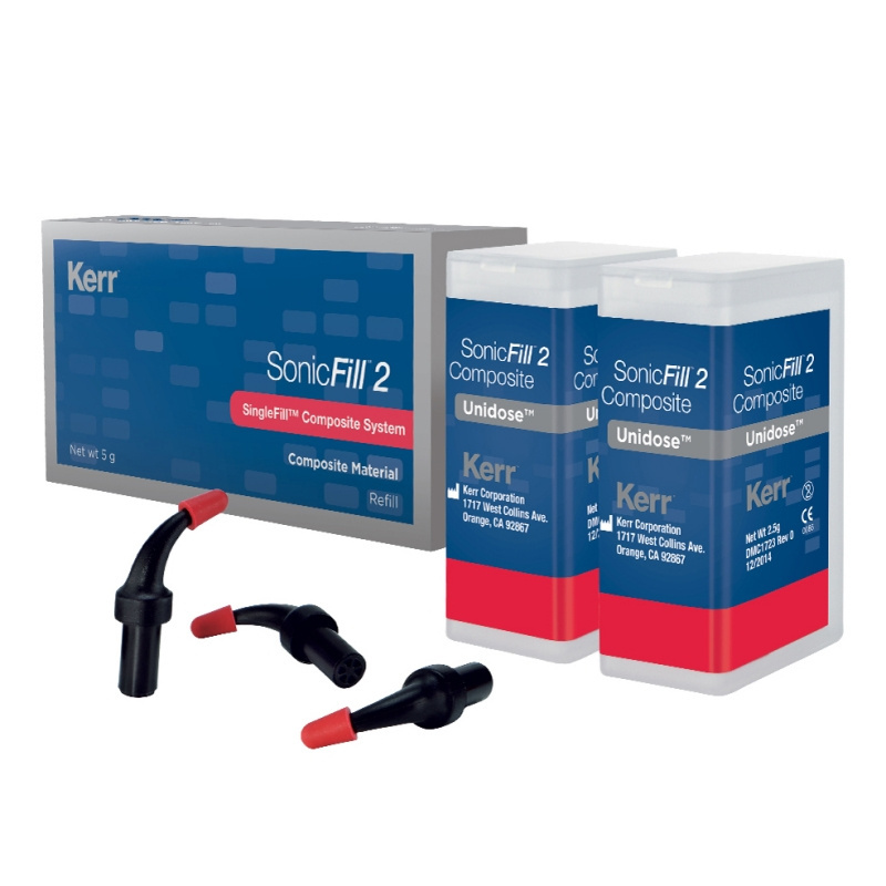 SonicFill 2 Unidose Refill EXPORT PACKAGE - 0.25 g x 10/pk. One Step A2/A3 Shade
