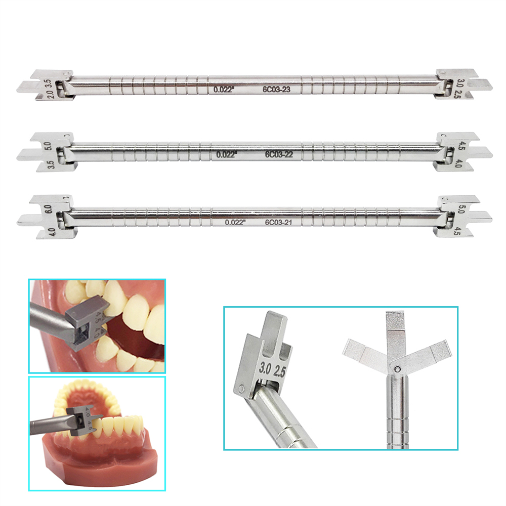 Dental Bracket Positioning Movable Head Height Gauge Orthodontic Instruments