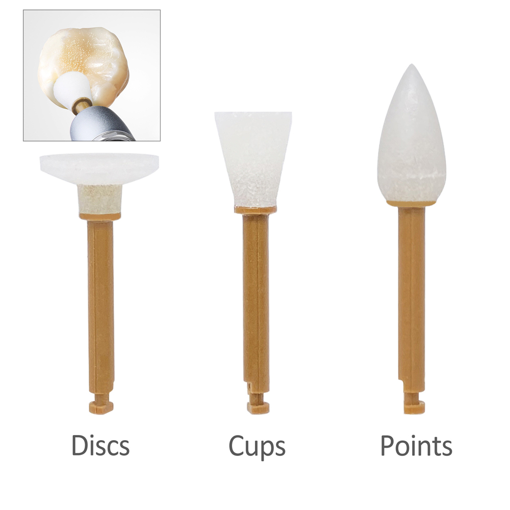 MacDent Dental Finishing Finisher Cups Points Discs Composite Polishing RA Shank Enhance Style