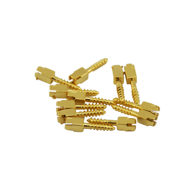 12Pcs/Box Dental Titanium/Gold Plated Conical Screw Posts Kits Refill All Sizes