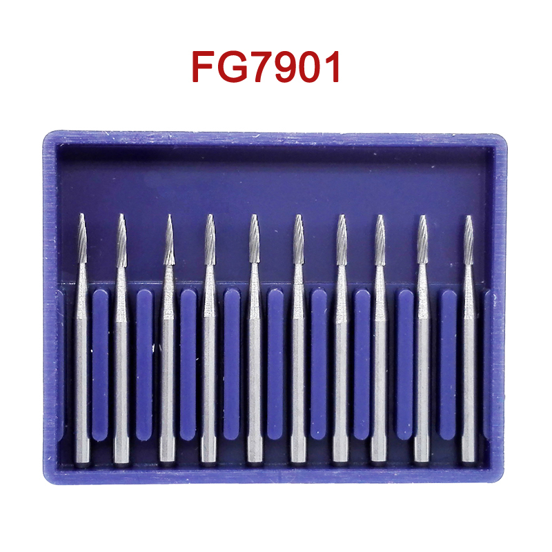 Dental Tungsten Carbide Tungsten Steel Burs for High Speed Handpiece FG1/2/3/4/5/6/7/8/245/330/556/557/558/701/702/701L/702L/1557/1558/1957/1958/7901/7902/7903