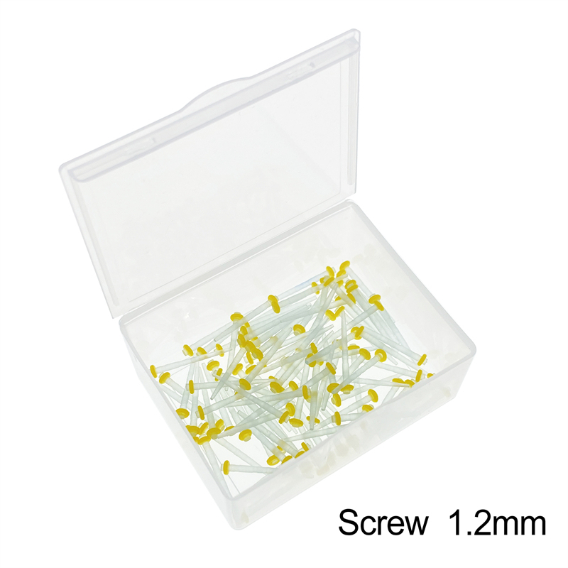 100 Pcs Dental Endo Quartz Fiber Post Screw Restorative 1.2 1.4 1.6 1.8mm
