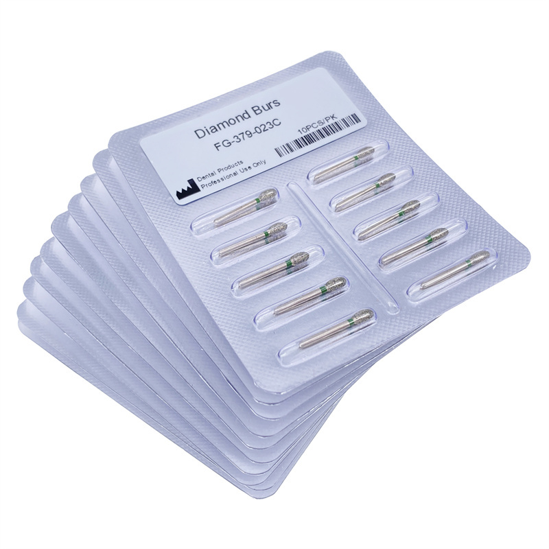 Dental Diamond Burs FG Egg Football 379/023F Fine Grit High Speed