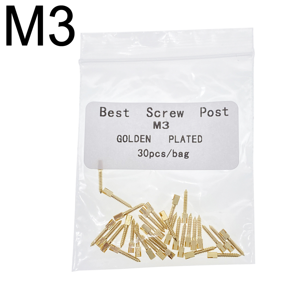 30 Pcs Dental Screw Post 24K Gold Plated Conical Refills S/M/L/XL For Root Canal