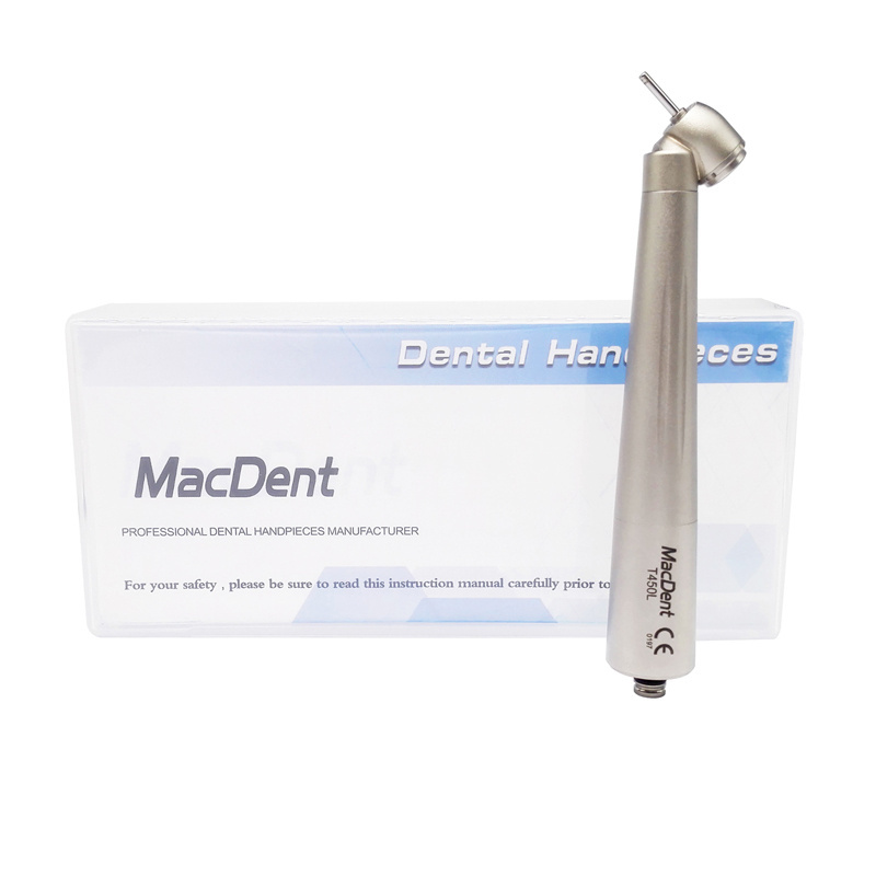 MacDent T450L/T450KL Dental Fiber Optic 45° Surgical High Speed Air Turbine Handpiece