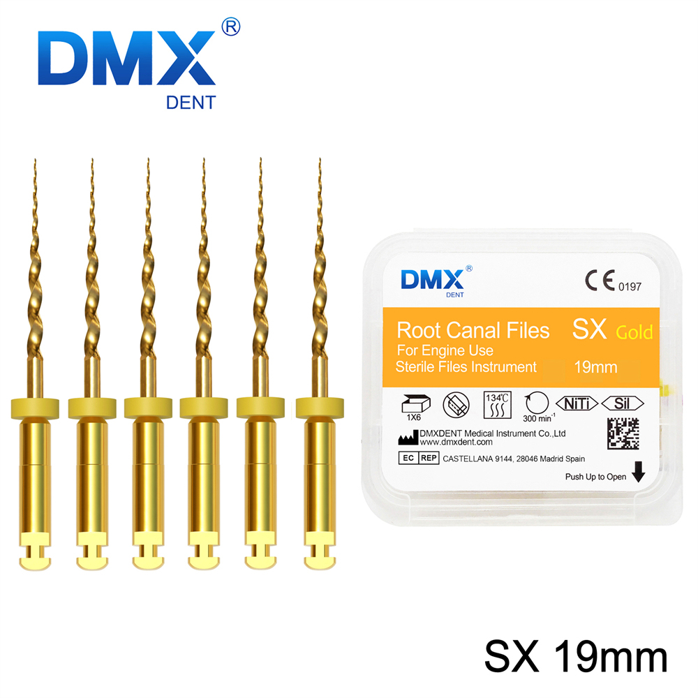 DMXDENT Root Canal Gold Taper NITI Files Endodontic Rotary +Free Gift
