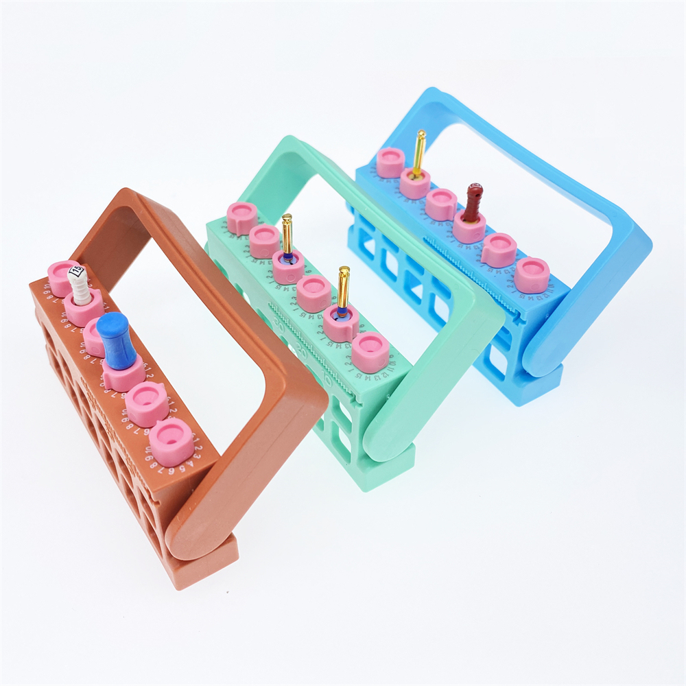 Dental 6/10/20 Hole Bur Endo Files Reamers Block Memory Holder Stand Disinfection Box