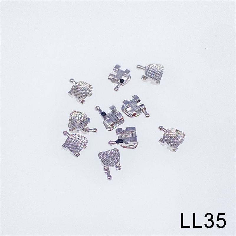 10pcs MacDent Dental Orthodontic Bondable Metal Brackets Mesh Base Mini Roth 022