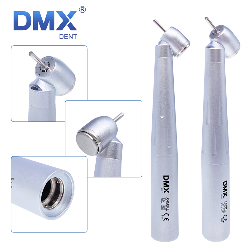 DMXDENT X450L / X450KL Dental 45 Degree Fiber Optic Surgical High Speed Air Turbine Handpiece