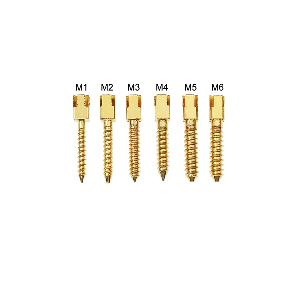 30 Pcs Dental Screw Post 24K Gold Plated Conical Refills S/M/L/XL For Root Canal