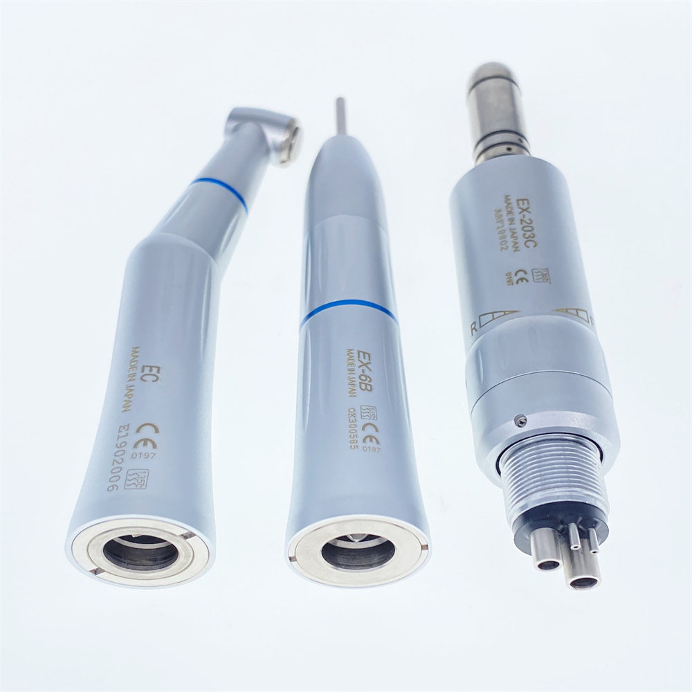 Dental Slow Speed Contra Angle Air Motor Straight Handpiece 4 Hole NSK Style