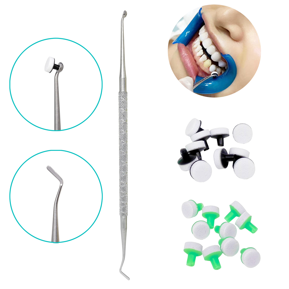 Dental Composite Resin Foam Pads Handle Spatula OptraSculpt Veneer Molding Tools