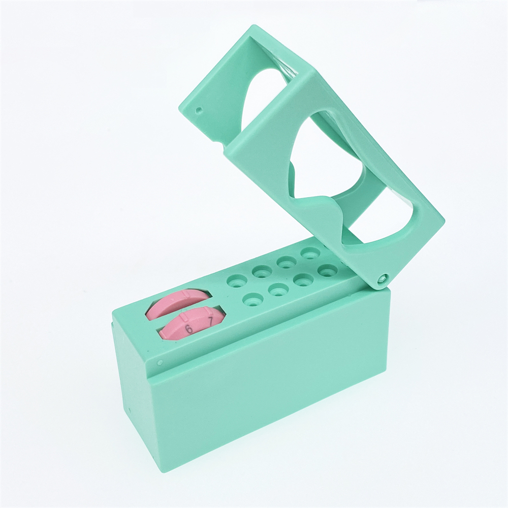 Dental 6/10/20 Hole Bur Endo Files Reamers Block Memory Holder Stand Disinfection Box