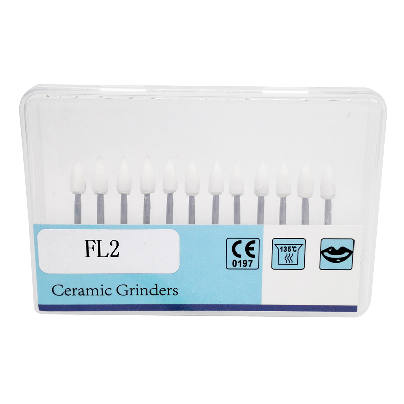 Dental Polishing Porcelain White Stone Resin Flame Cone Round shape FG 1.6mm Bur