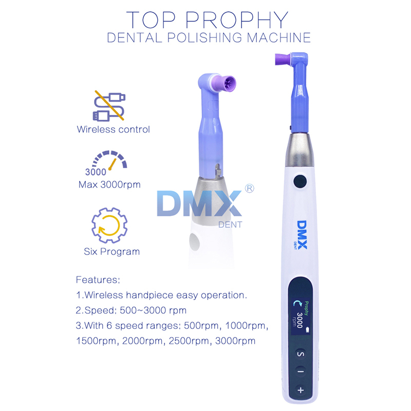 DMXDENT Dental Portable Hygiene Handpiece Cordless Rechargeable Prophy Motor