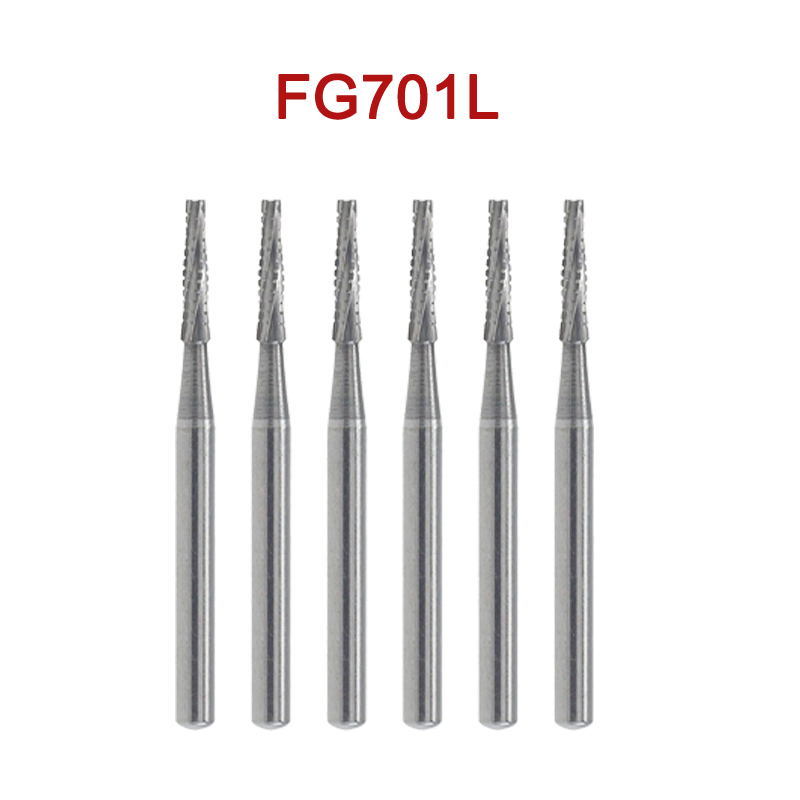 Dental Tungsten Carbide Tungsten Steel Burs for High Speed Handpiece FG1/2/3/4/5/6/7/8/245/330/556/557/558/701/702/701L/702L/1557/1558/1957/1958/7901/7902/7903
