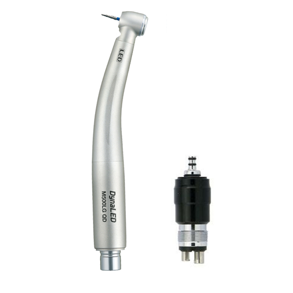 Dynaled M500LG QD B2/M4 Dental E-generator LED High Speed Air Turbine Handpiece with Coupler Fit NSK