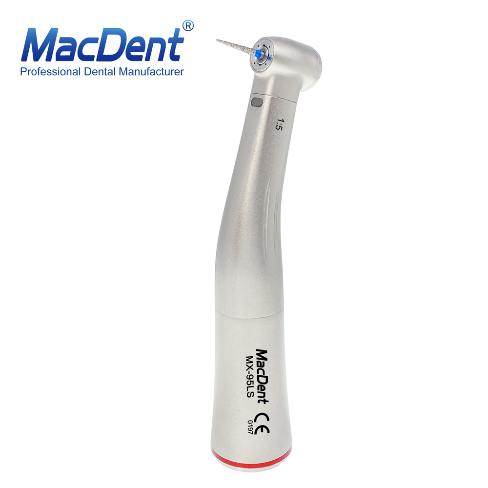 MacDent MX-95LS Dental 1:5 Increasing Fiber Optic Contra Angle Handpiece Fit NSK Ti Max X95L