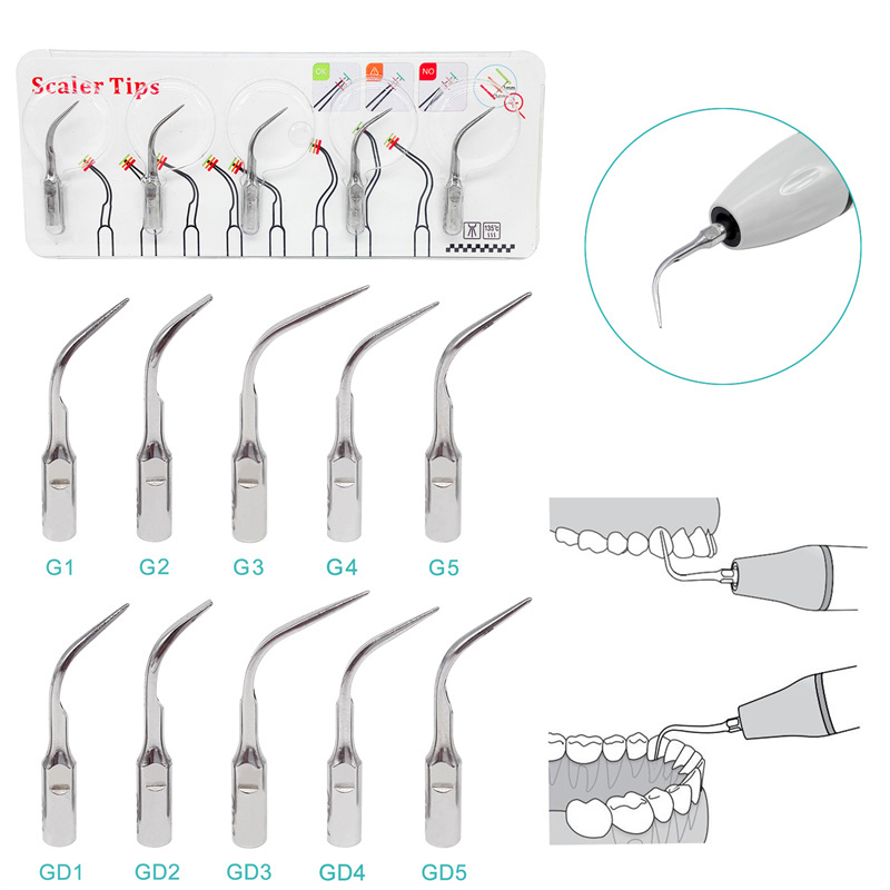 Dental Ultrasonic Piezo Scaler Tips fit Woodpecker EMS DTE SATELEC Handpiece