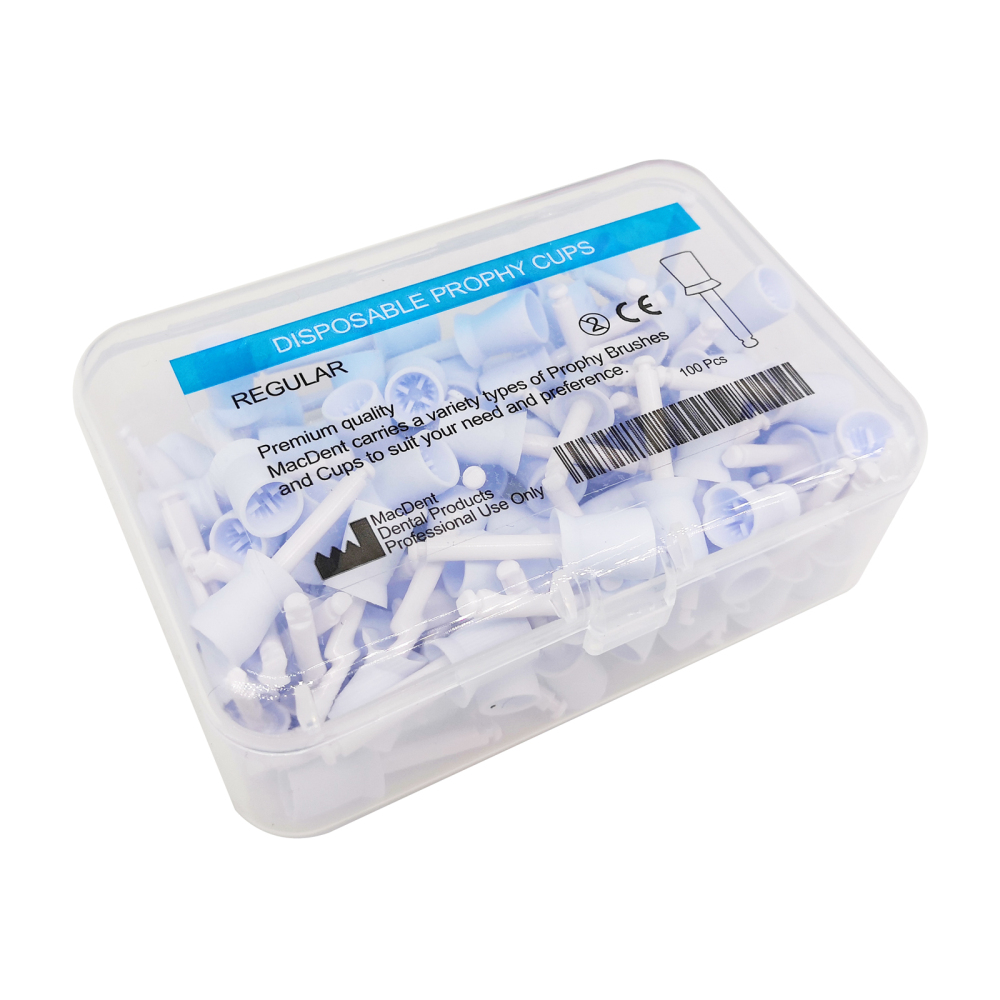 MacDent Dental Polishing Polish Prophy Cup Brush Latch Type 100 Pcs