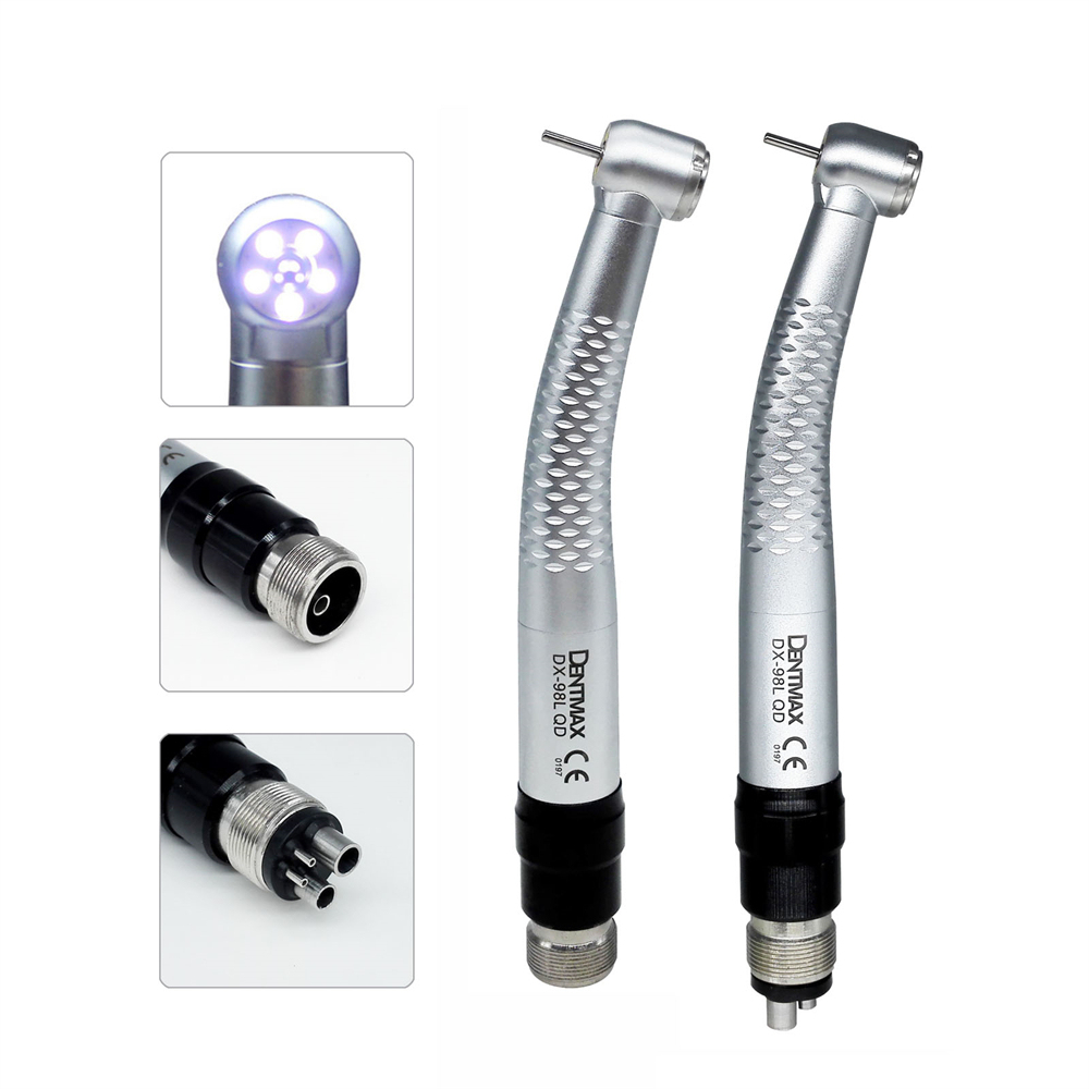 DENTMAX Dental E-generator LED High Speed Handpiece with 2/4Hole Swivel Coupler