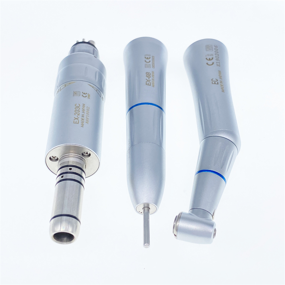 Dental Slow Speed Contra Angle Air Motor Straight Handpiece 4 Hole NSK Style
