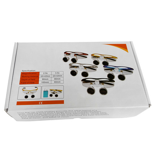 Dental Loupes 3.5X-R Surgical Binocular Optical Glass Head Light Lamp