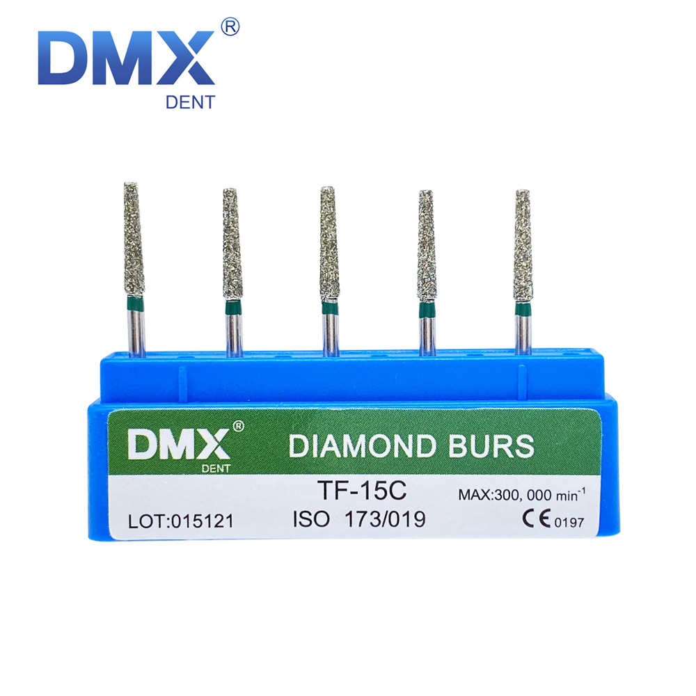 DMXDENT Diamond Burs Drill FG 1.6mm 5pcs/pk Dental High Speed Handpiece 154 Types Optional
