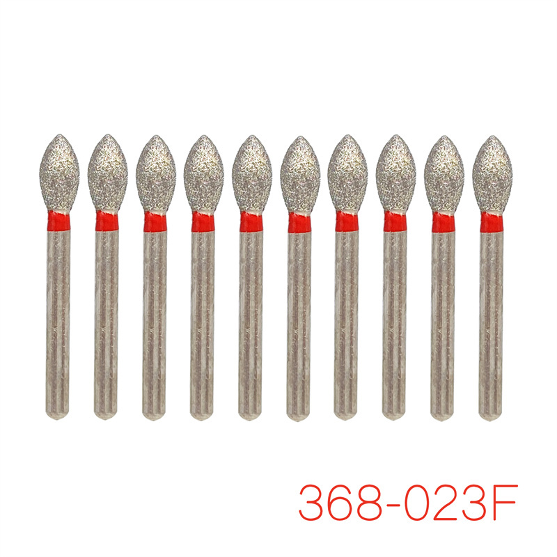 Dental Diamond Burs FG Pointed Football 368/023F Fine For High Speed Handpiece