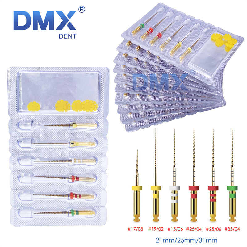 DMXDENT PT-Pro Gold COXO Style Dental Endo NITI Files Taper Root Canal Rotary