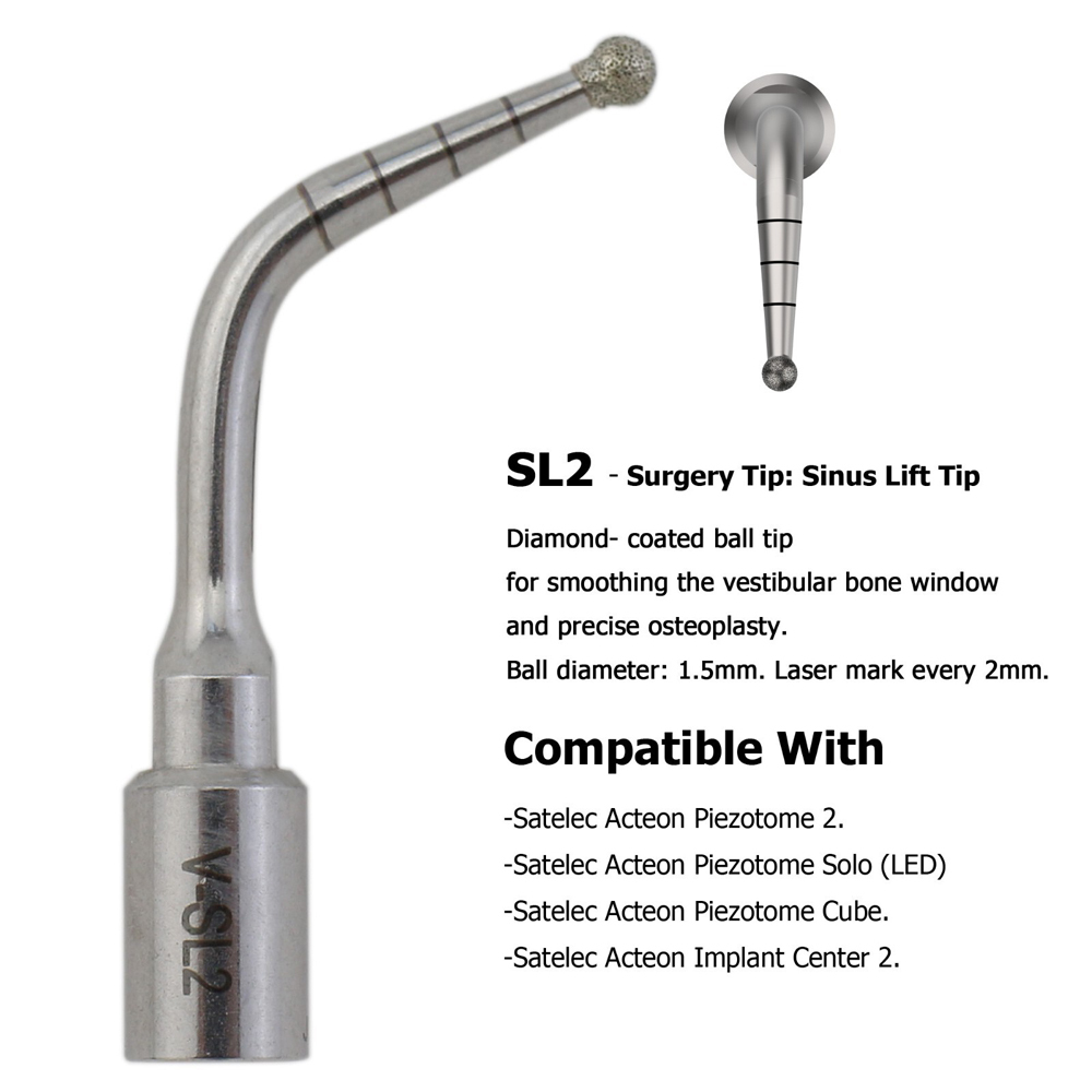 Dental ACTEON Piezotome 2 Cube Ultrasonic Surgery Tips Satelec Piezo Scaler Tips
