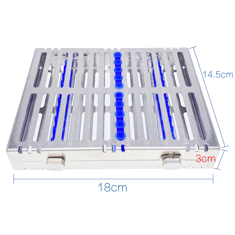 Dental Autoclave Cassette Tray Rack Metal Box Instrument Sterilization