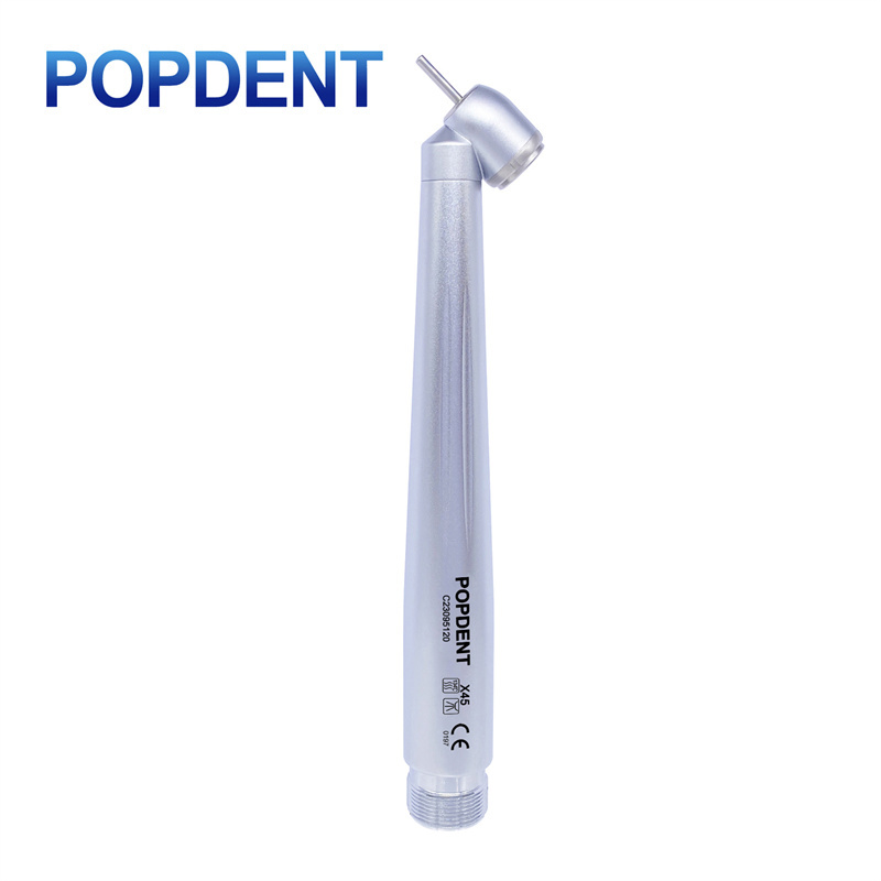POPDENT X45 45° Angle Dental High Speed Handpiece Push Button Turbine 2H/4H