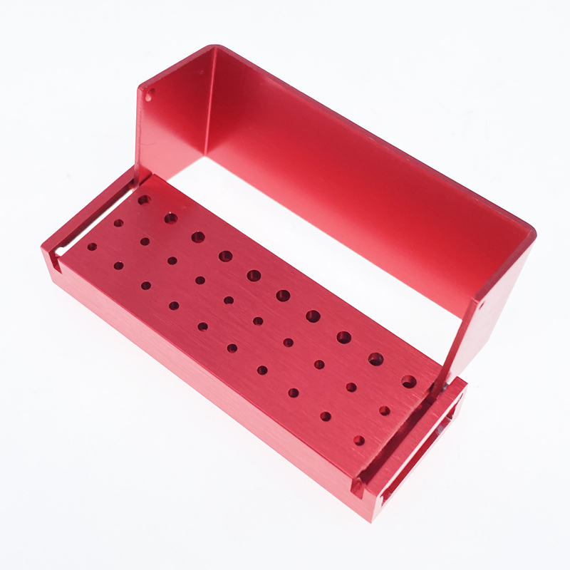 Dental Burs Holder Block Disinfection Box Aluminium Autoclave 30 Holes 2.35mm / 1.6mm
