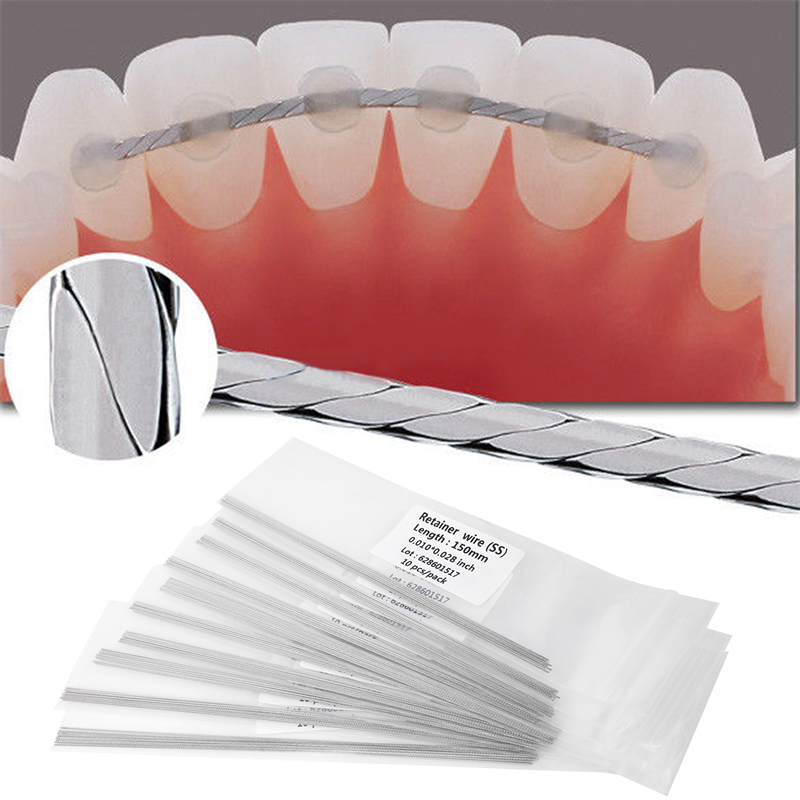 Dental Orthodontic Flat Strand Lingual Retainer Wire .010"x.028" .010"x.032"