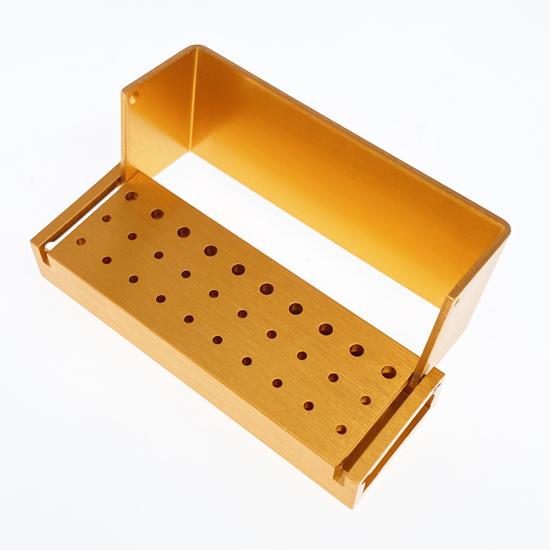 Dental Burs Holder Block Disinfection Box Aluminium Autoclave 30 Holes 2.35mm / 1.6mm