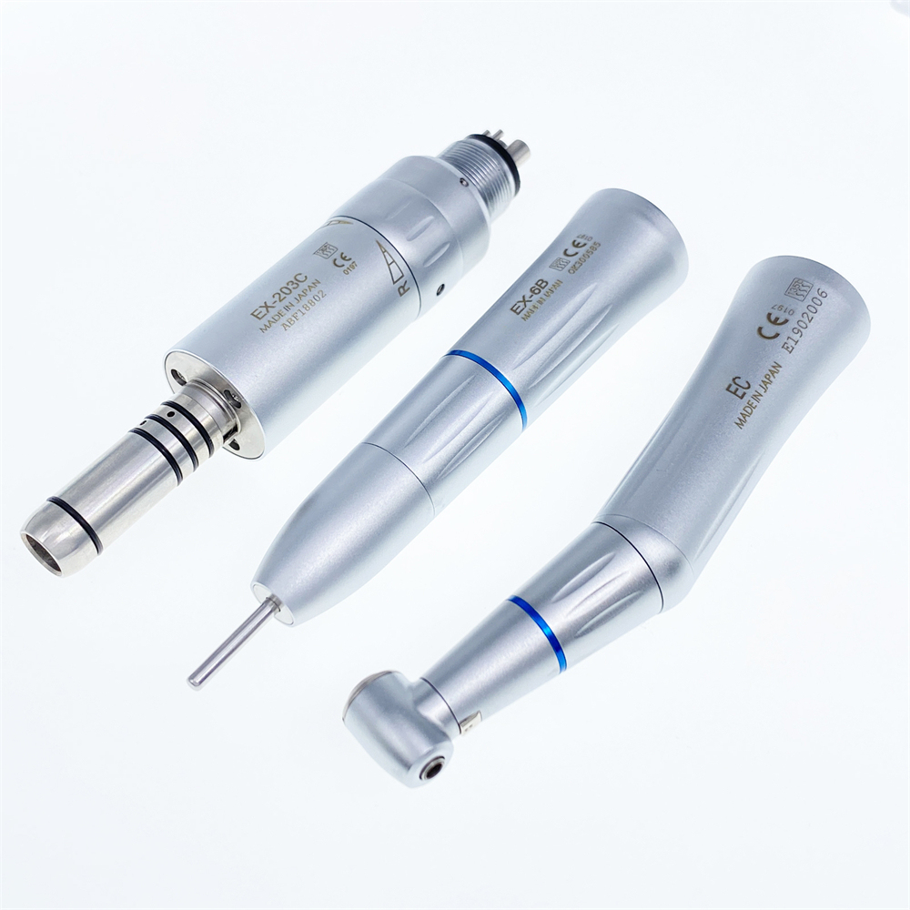 Dental Slow Speed Contra Angle Air Motor Straight Handpiece 4 Hole NSK Style