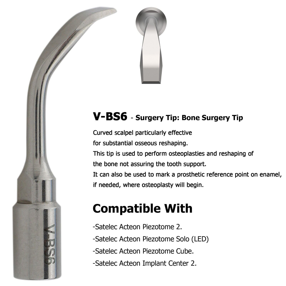 Dental ACTEON Piezotome 2 Cube Ultrasonic Surgery Tips Satelec Piezo Scaler Tips