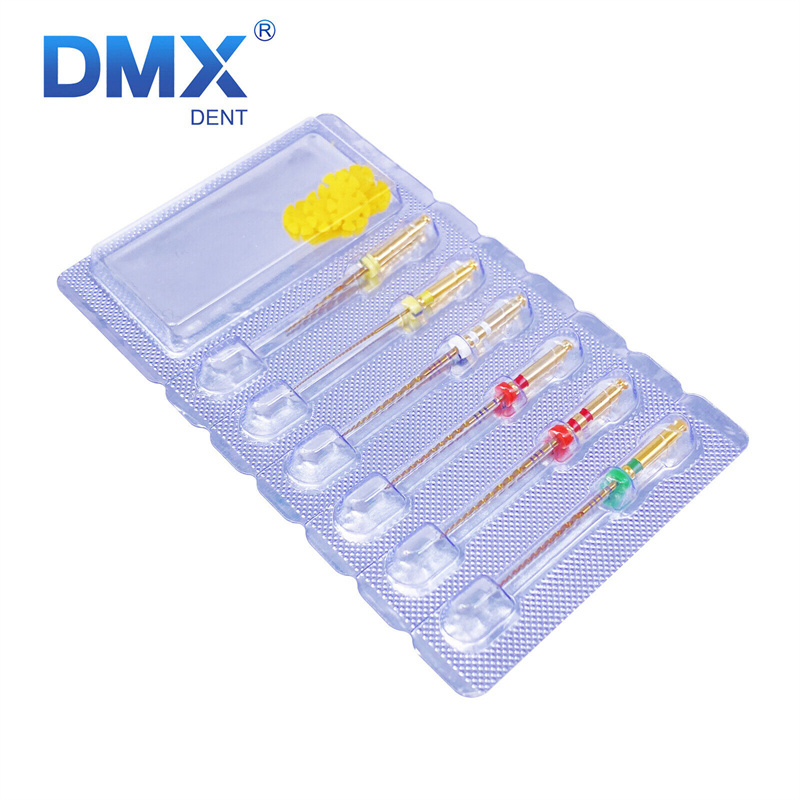 21mm DMXDENT PT-Pro Gold COXO Style Dental Endo NITI Files Taper Root Canal Rotary