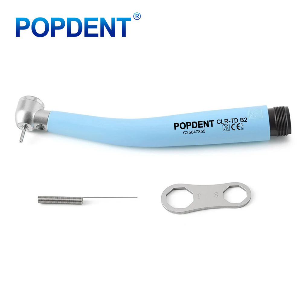 POPDENT CLR-TD Dental LED E-generator High Speed Air Turbine Handpiece 3 Way Spray 2/4Holes